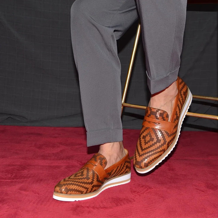 Trecento Woven Penny Loafers