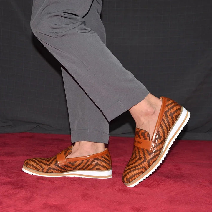 Trecento Woven Penny Loafers