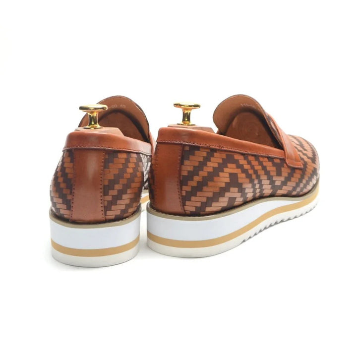 Trecento Woven Penny Loafers