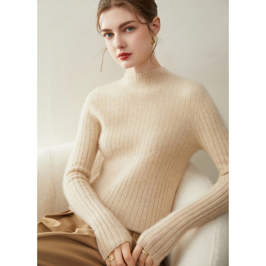 Mirella Ribbed Mock Neck