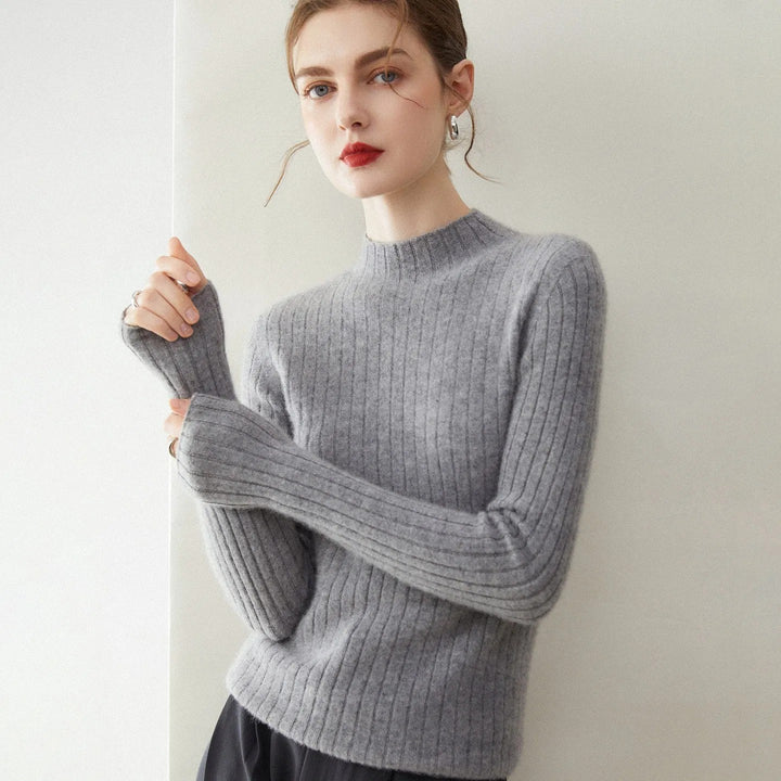 Mirella Ribbed Mock Neck