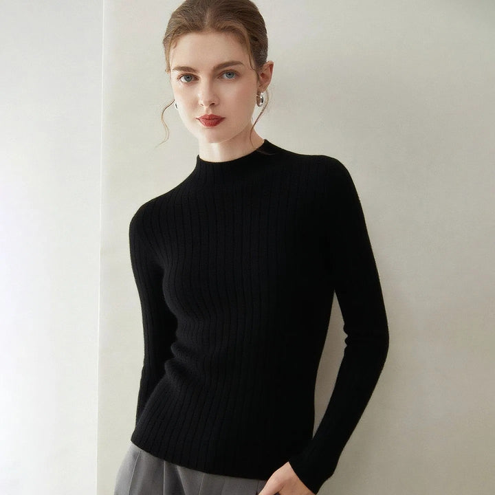 Mirella Ribbed Mock Neck