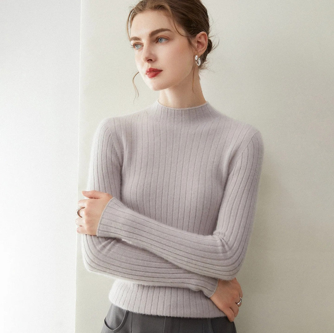 Mirella Ribbed Mock Neck