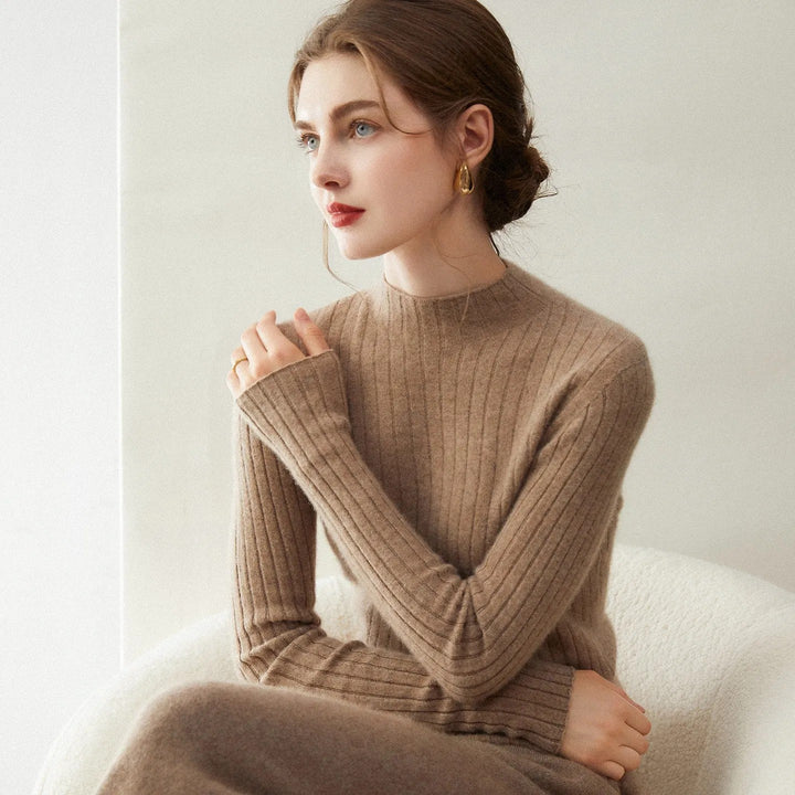 Mirella Ribbed Mock Neck