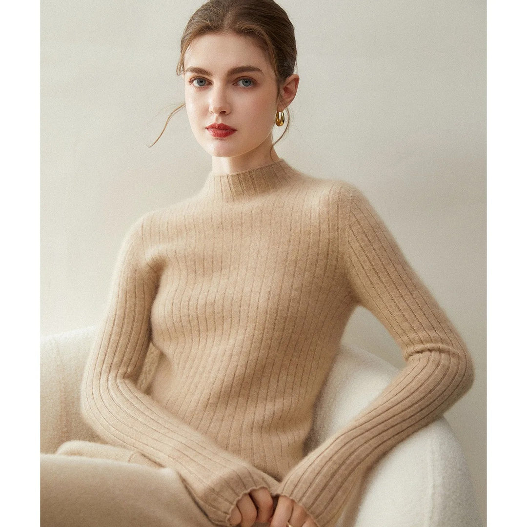 Mirella Ribbed Mock Neck