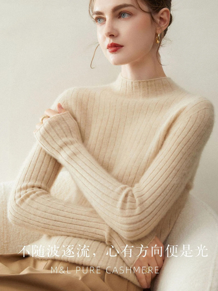 Mirella Ribbed Mock Neck