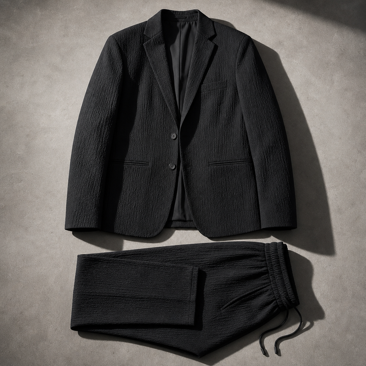 Crinkle Textured Casual Suit Set — 08_studio_shadow_hero_flatlay