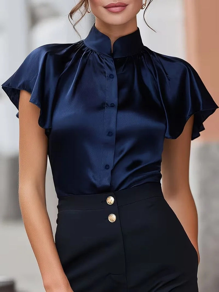 Bellorio Flutter-Sleeve Blouse
