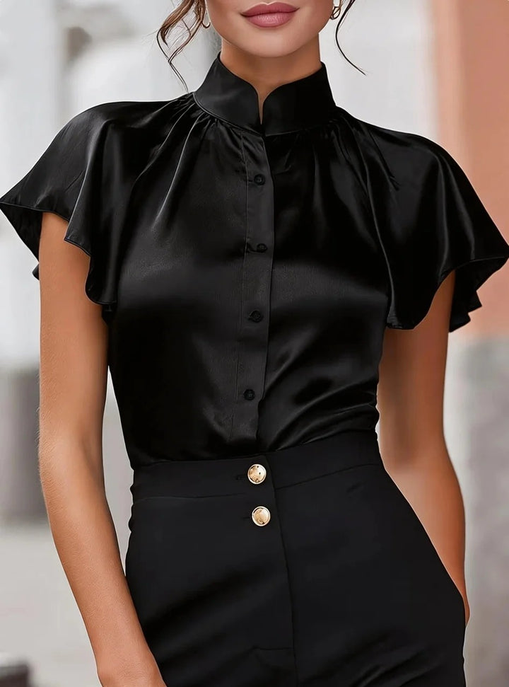 Bellorio Flutter-Sleeve Blouse