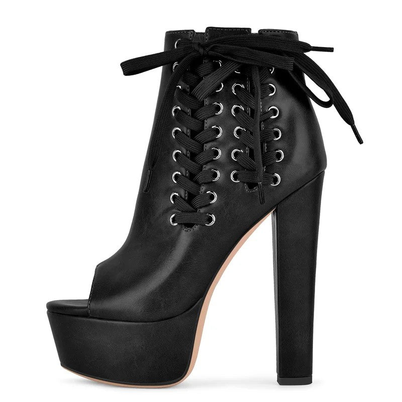 Corsetta Lace-Up Platform Boots