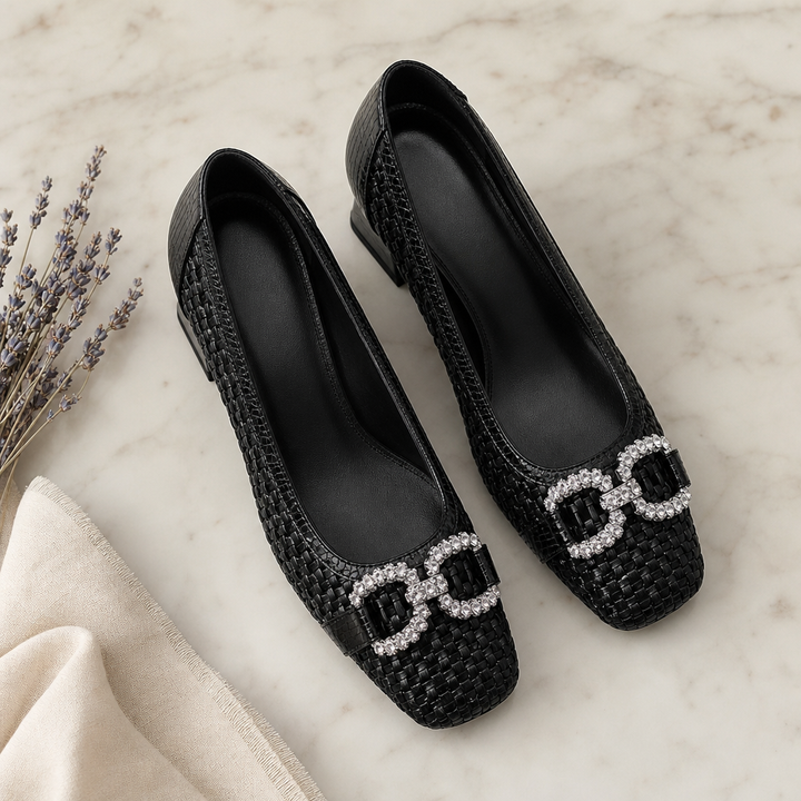 Tressa Woven Crystal Pumps — 06_top_down_pair_hero