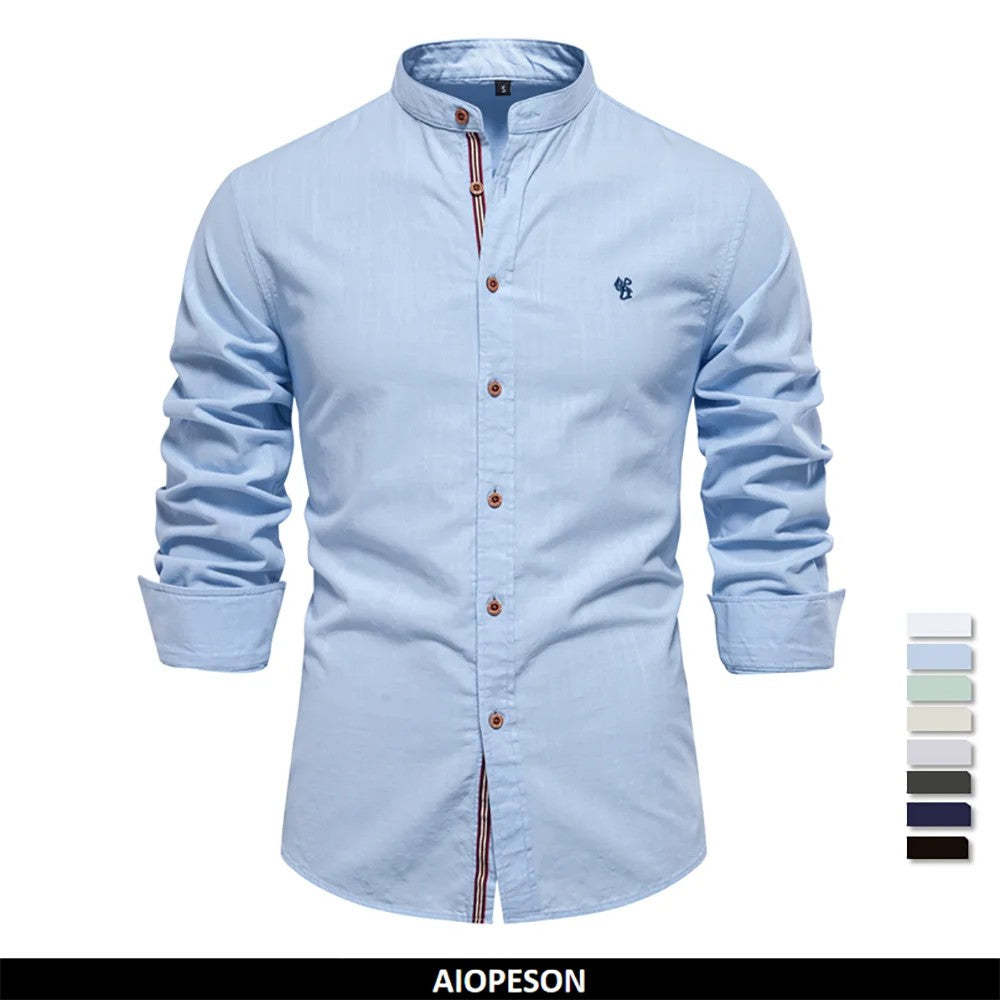 Alden Band-Collar Shirt