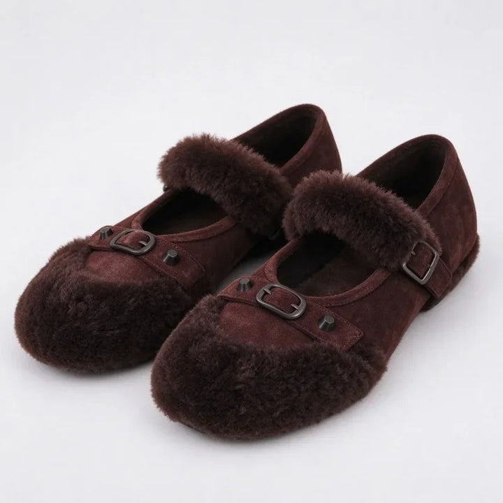 Juliette Fur-Strap Mary Janes