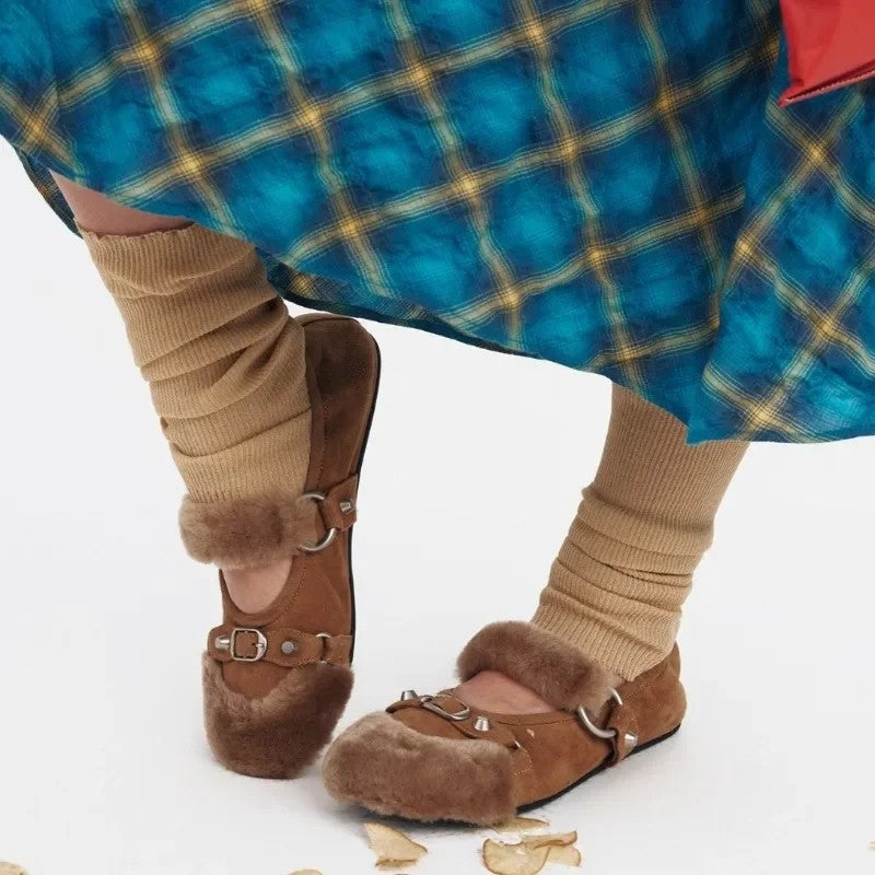 Juliette Fur-Strap Mary Janes