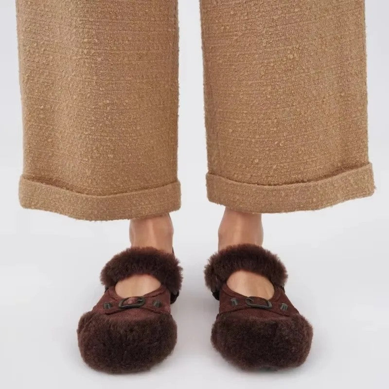 Juliette Fur-Strap Mary Janes