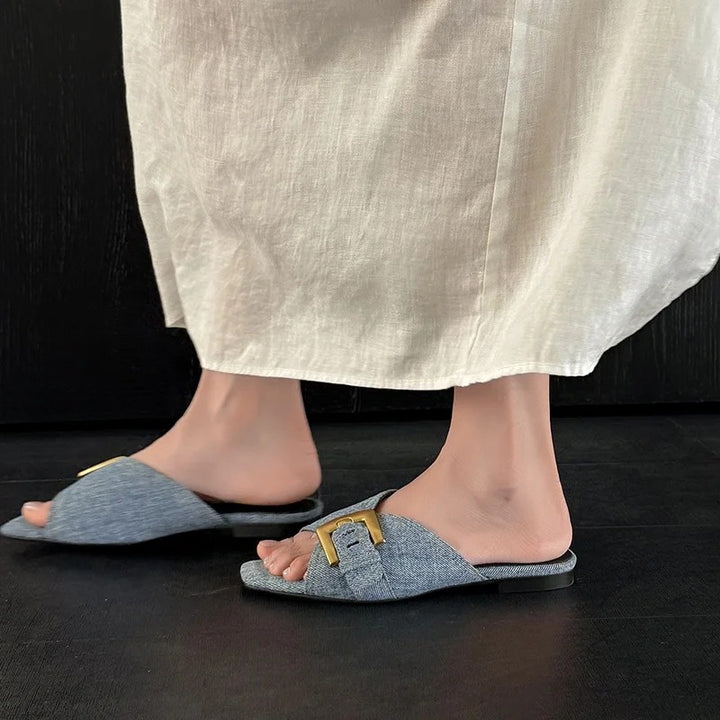 Adriana Buckle Slides