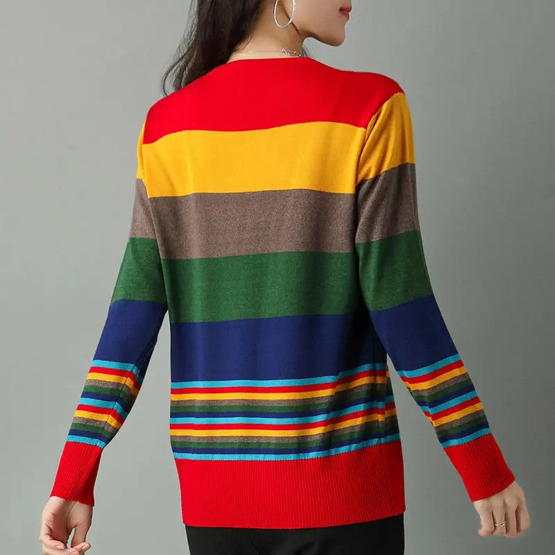 Mondrian Colorblock V-Neck Top