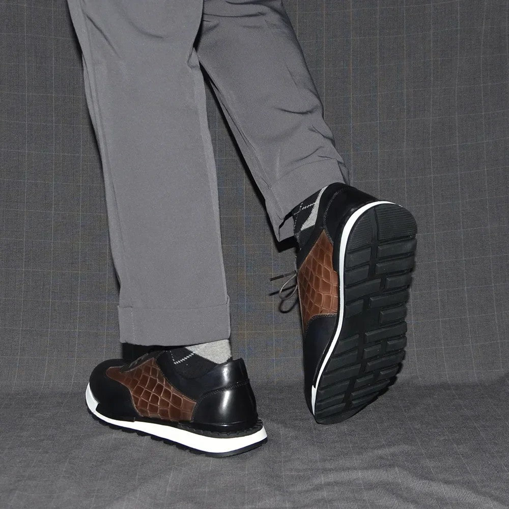Palazzo Croc-Panel Sneakers