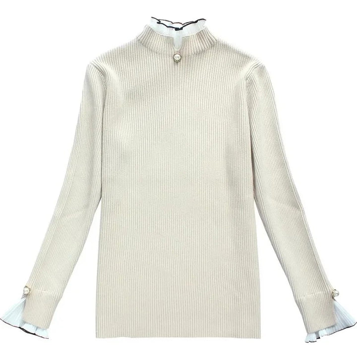 Colette Ruffle-Neck Sweater