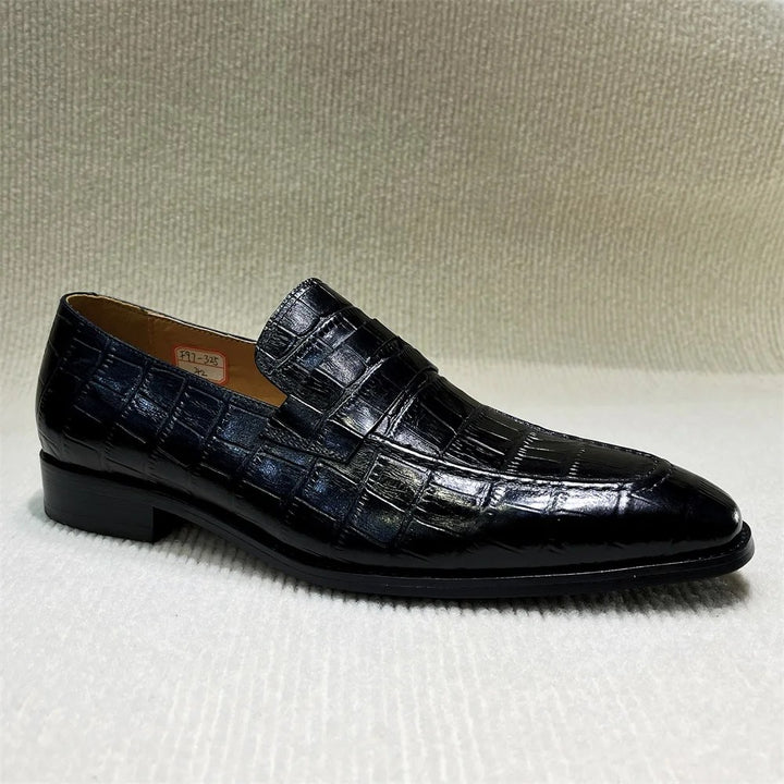 Verona Croc-Embossed Loafers