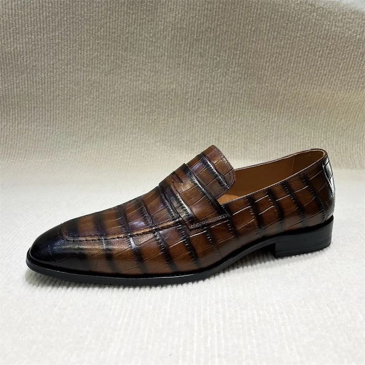 Verona Croc-Embossed Loafers