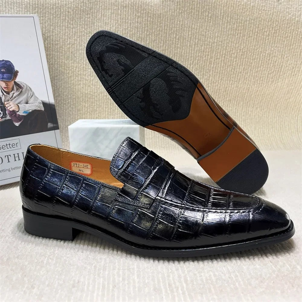 Verona Croc-Embossed Loafers