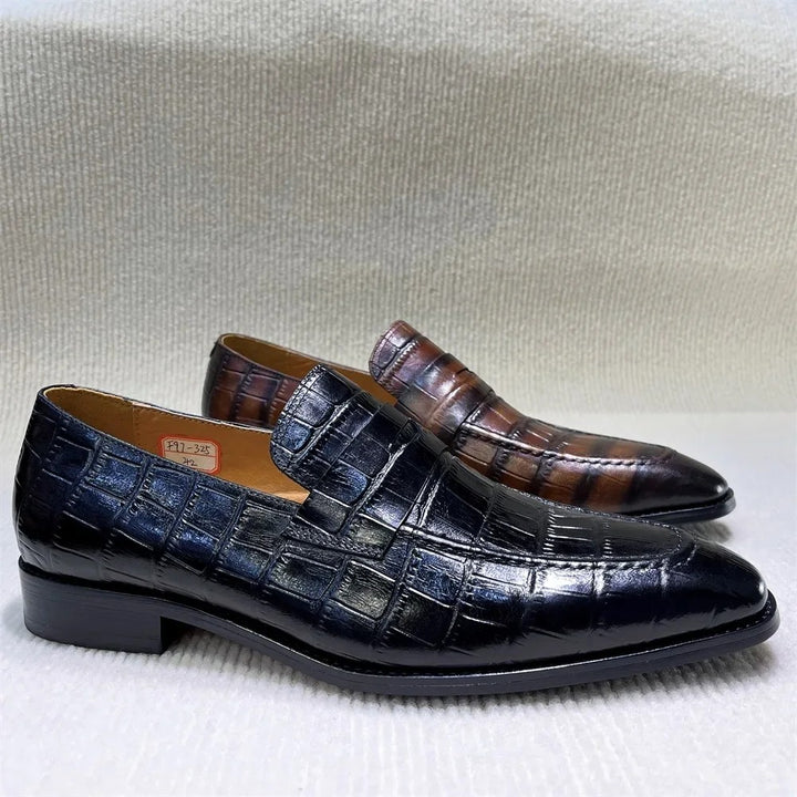 Verona Croc-Embossed Loafers