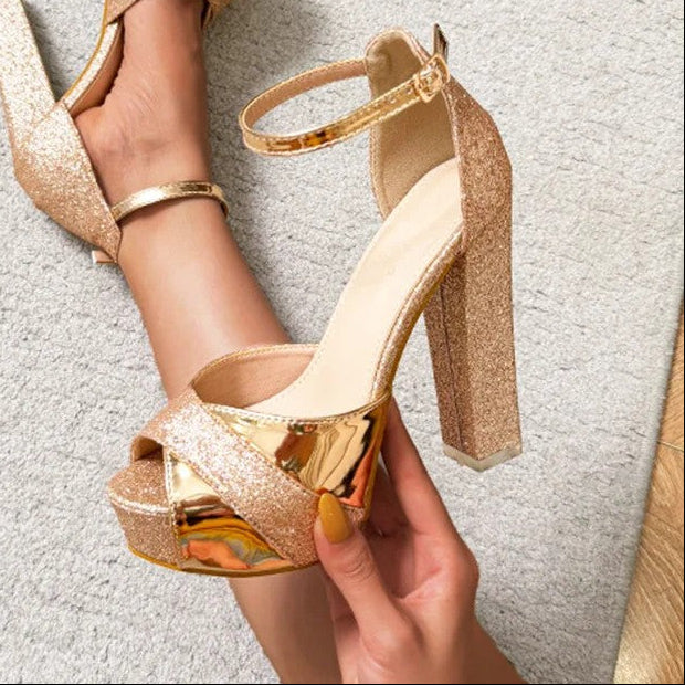 Encore Platform Peep Heels