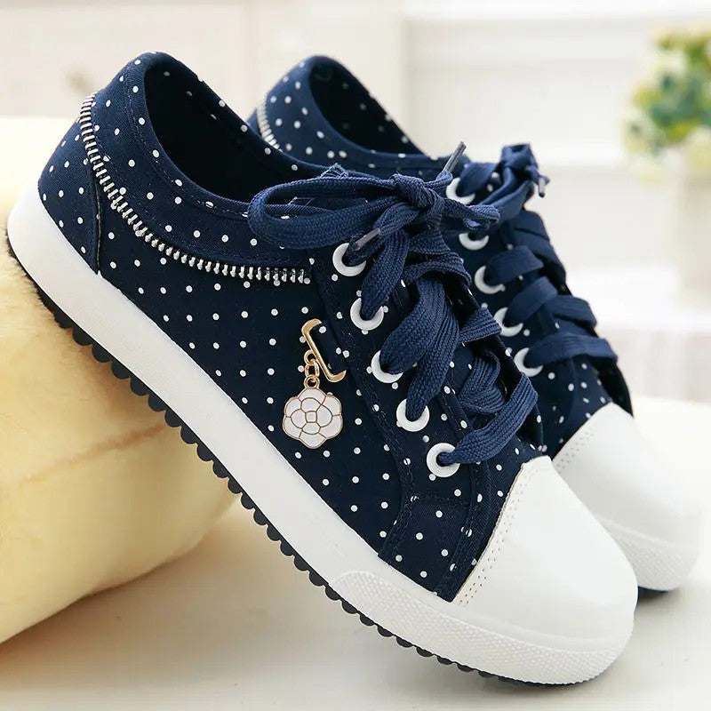 Pinpoint Dot Canvas Sneakers