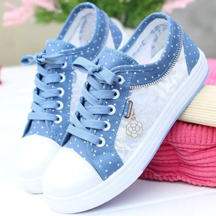 Pinpoint Dot Canvas Sneakers