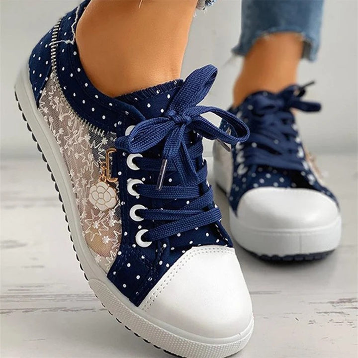 Pinpoint Dot Canvas Sneakers