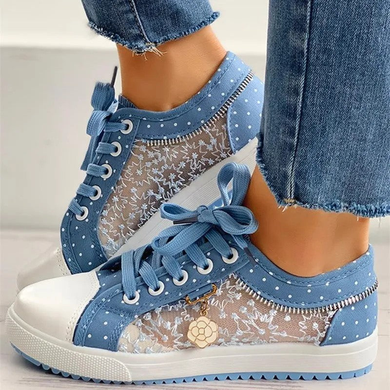 Pinpoint Dot Canvas Sneakers
