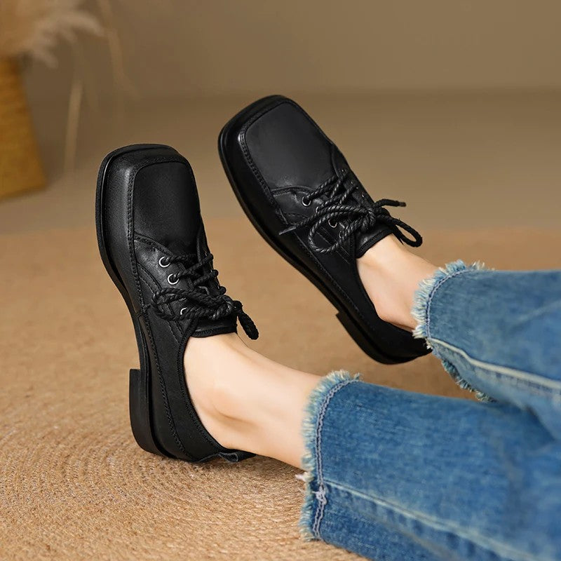 Ledger Square-Toe Oxfords