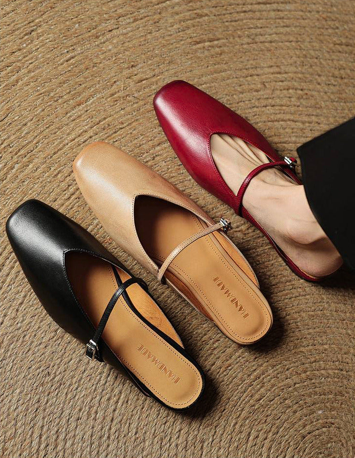 Anessa Leather Mules