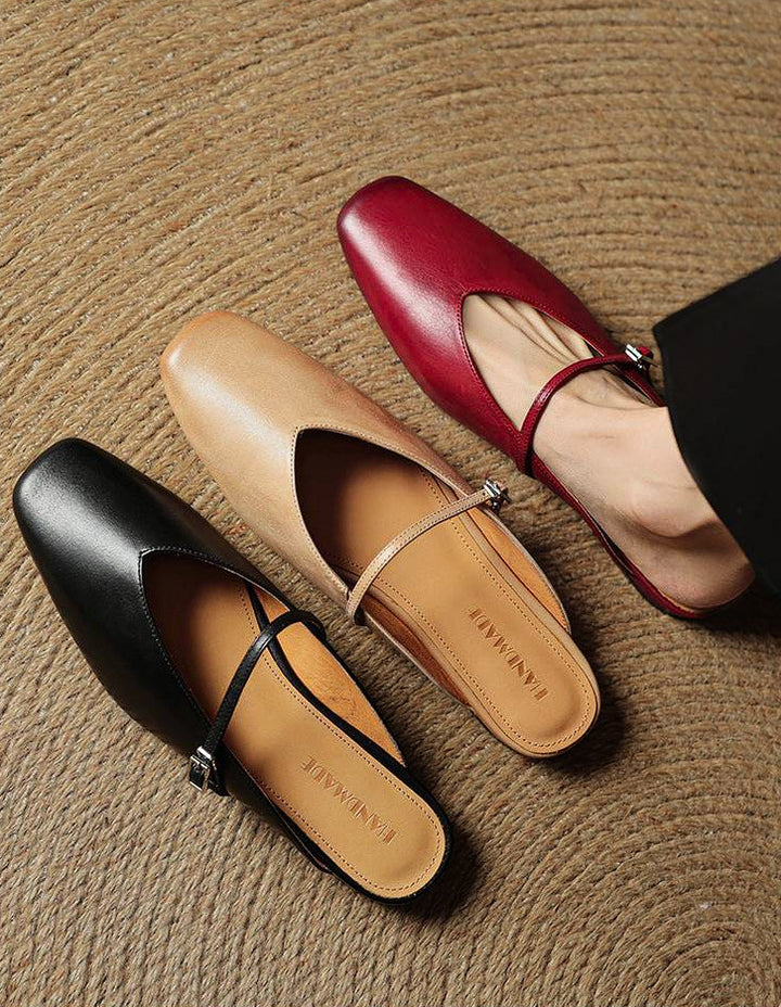 Anessa Leather Mules