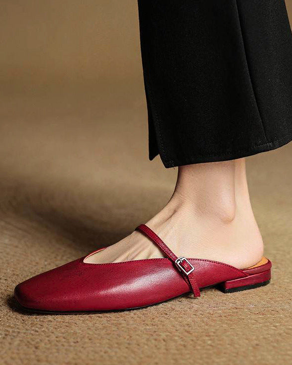 Anessa Leather Mules