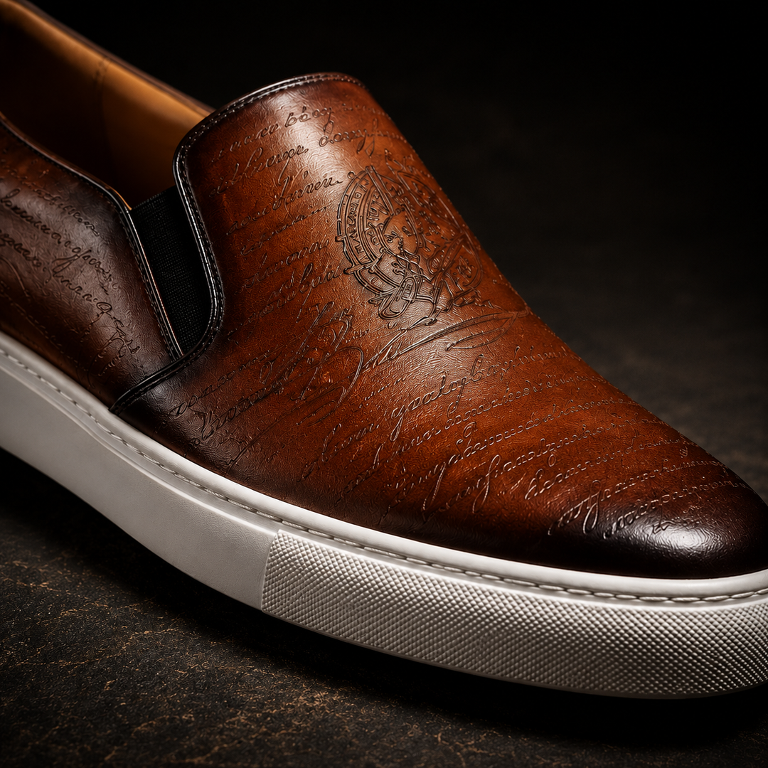 Berluti Scritto Slip-On Sneakers
