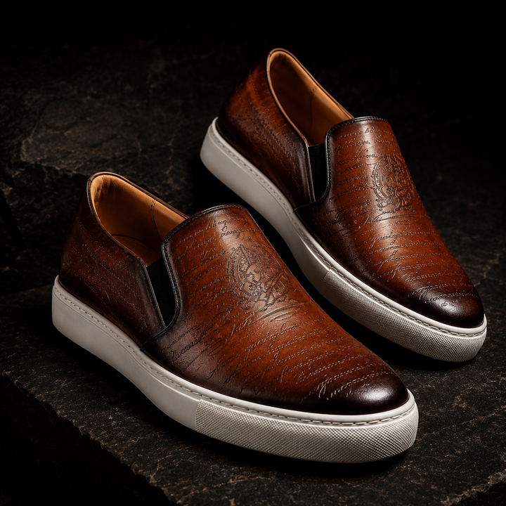 Berluti Scritto Slip-On Sneakers