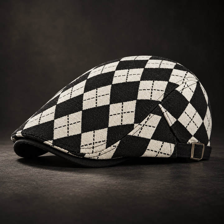 Caddie Argyle Flat Cap