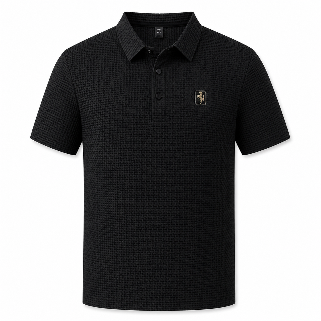 Cavalliere Waffle Knit Polo