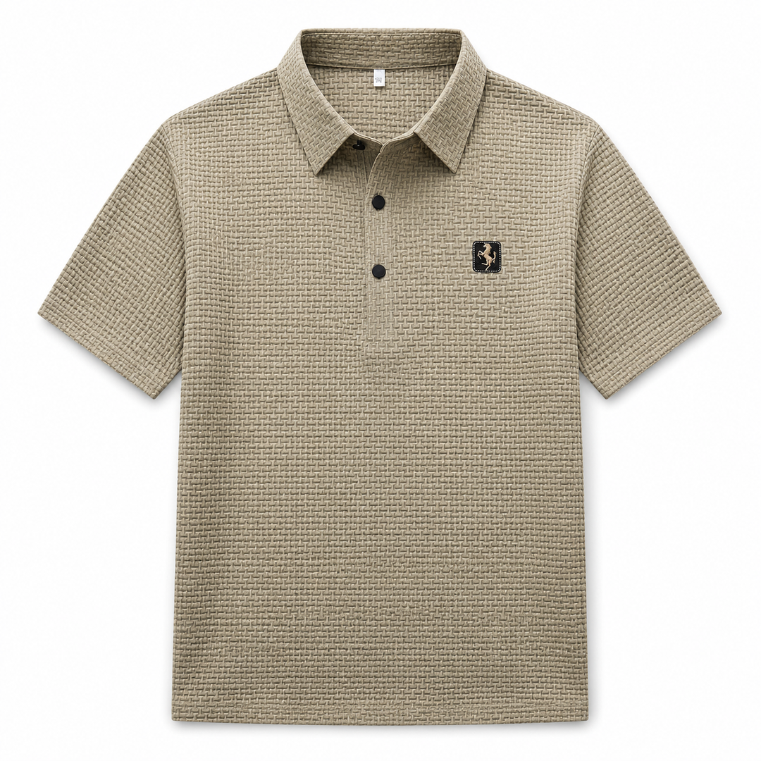 Cavalliere Waffle Knit Polo