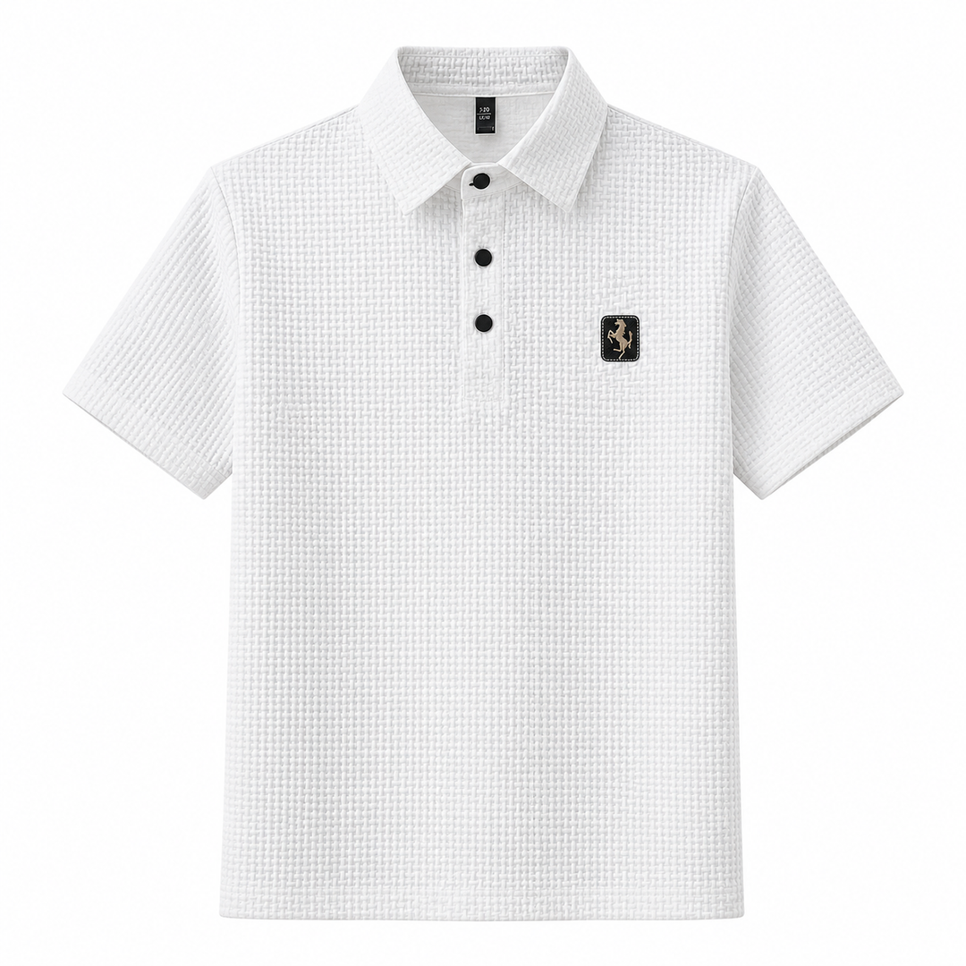 Cavalliere Waffle Knit Polo