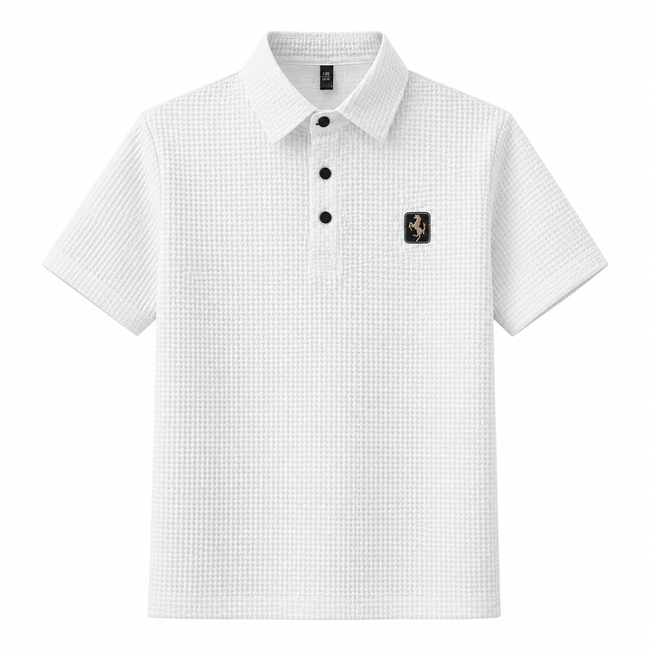 Cavalliere Waffle Knit Polo