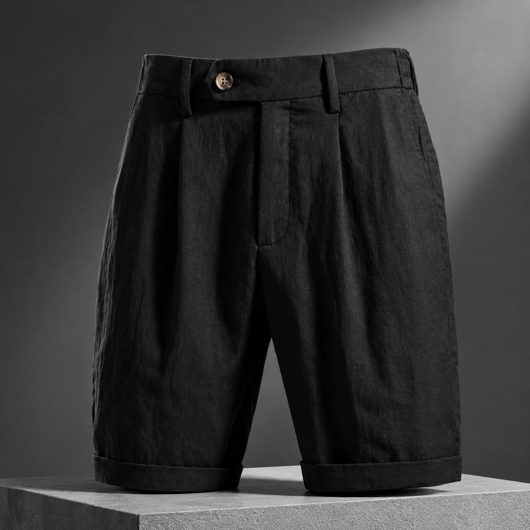 Coastline Pleated Linen Shorts