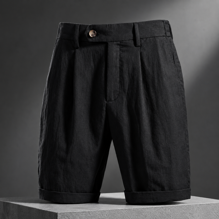 Coastline Pleated Linen Shorts