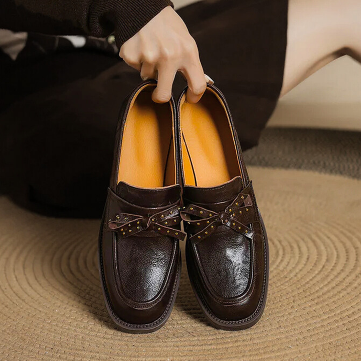 Elowen Rivet Bow Loafers