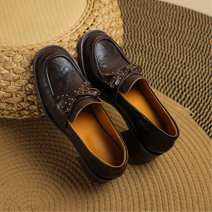 Elowen Rivet Bow Loafers