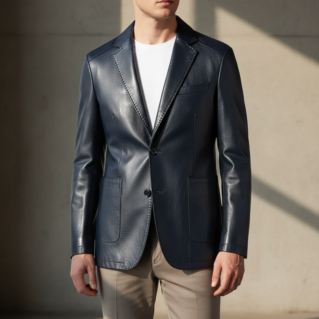 Everett Leather Blazer
