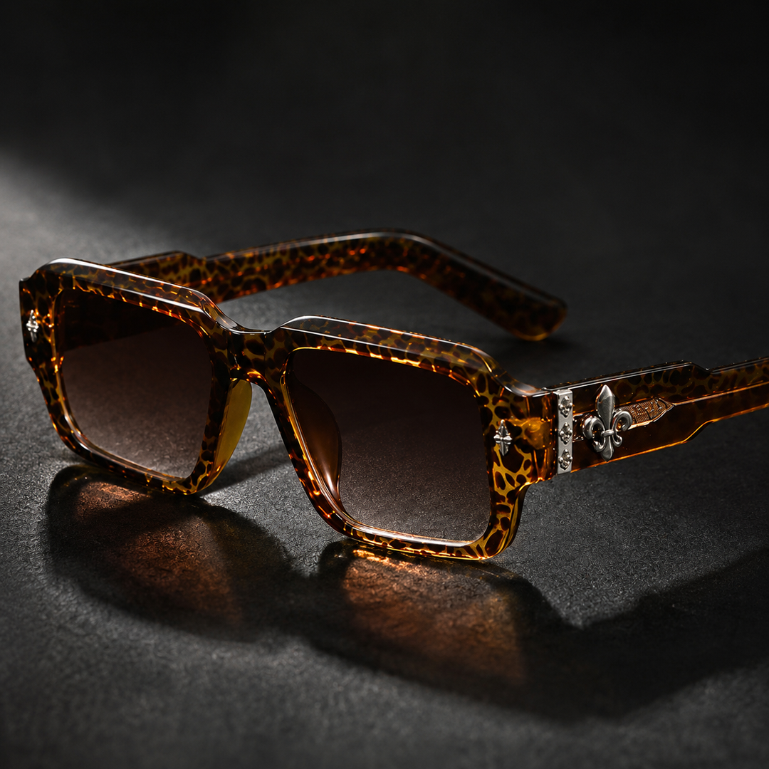 Fleur Crest Square Sunglasses