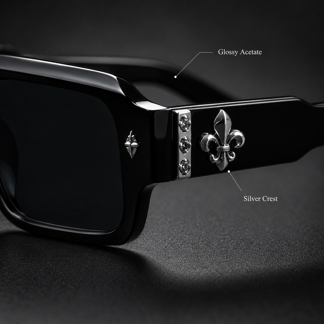 Fleur Crest Square Sunglasses